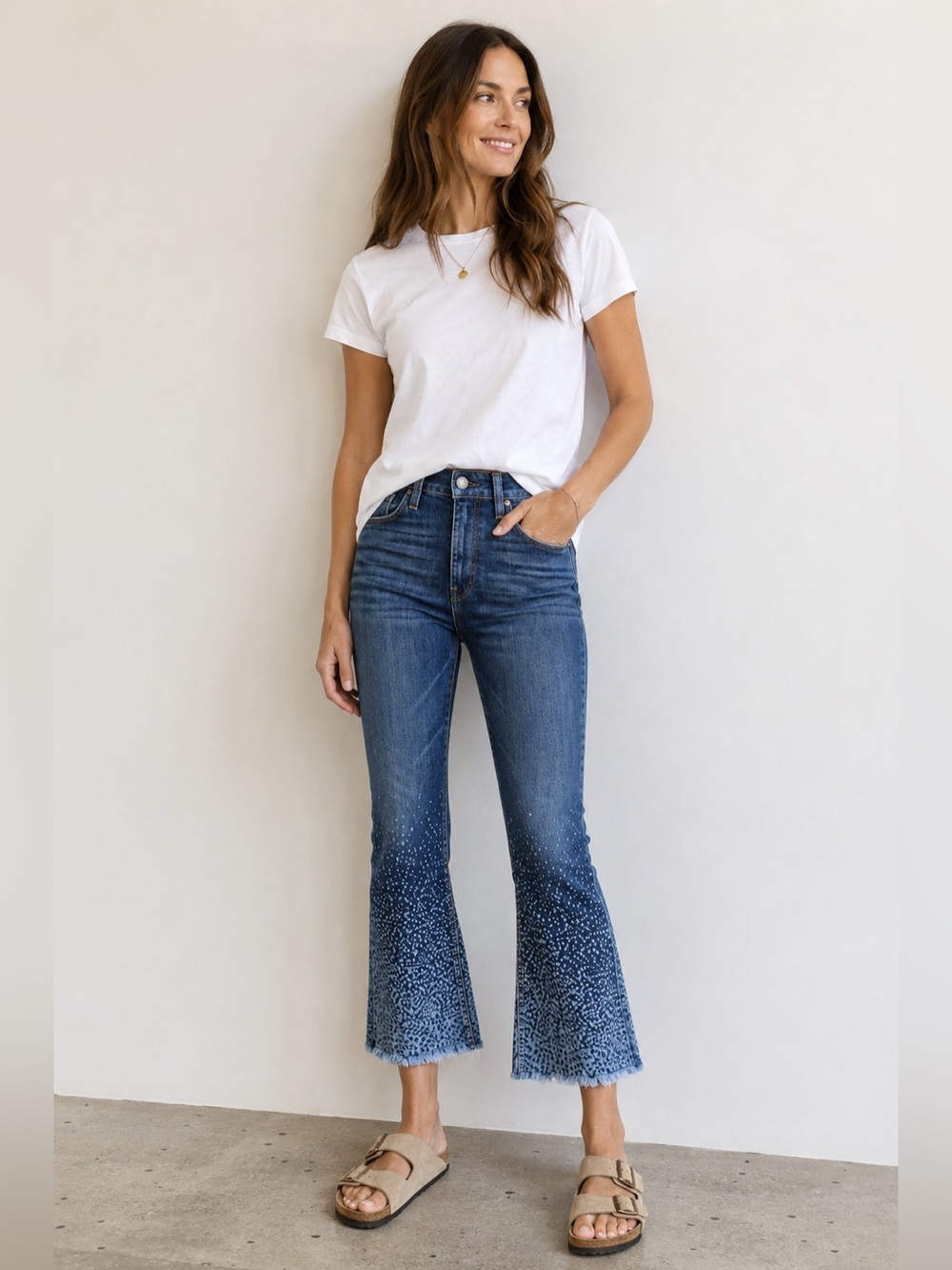 HUDSON Holly High Rise Crop Flare Jeans Size 28 NEW